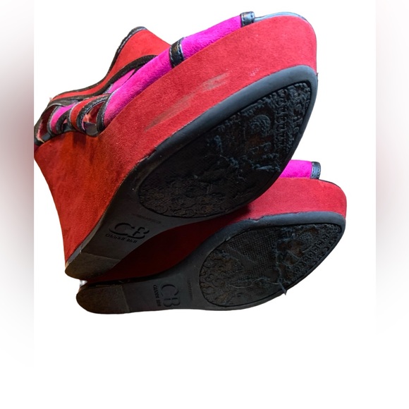 Gianni Bini Women's Suede Wedge Heels Size 7 SEE MATCHING DRESS - perfect match - Picture 6 of 6